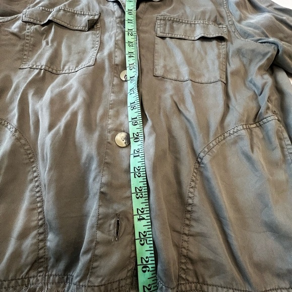 Nicole Miller Button Down Long Sleeve womens size XL Khaki - Picture 9 of 9